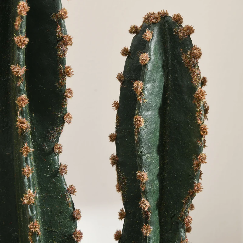 Outsunny Cactus artificiel grand réalisme plante artificielle grande taille dim. Ø 17 x 60H cm vert