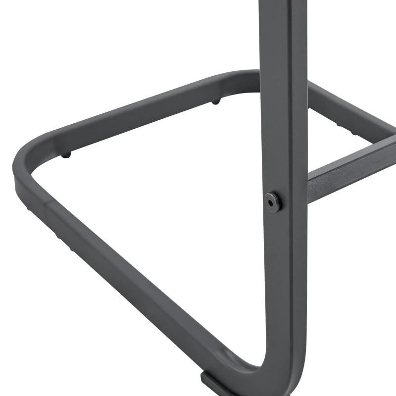 Lot de 2 tabourets de bar style nordique, design épuré et élégant avec piètement métal doré robuste, 39x46.5x96.5 cm, Noir