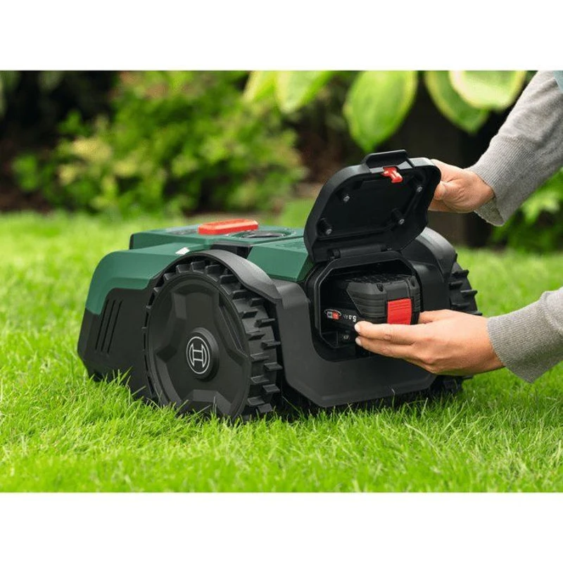 Robot tondeuse autonome - Bosch - VISIMOW18V-200 - 06008E1102 - batterie 5Ah + chargeur - 18V - 18cm de coupe