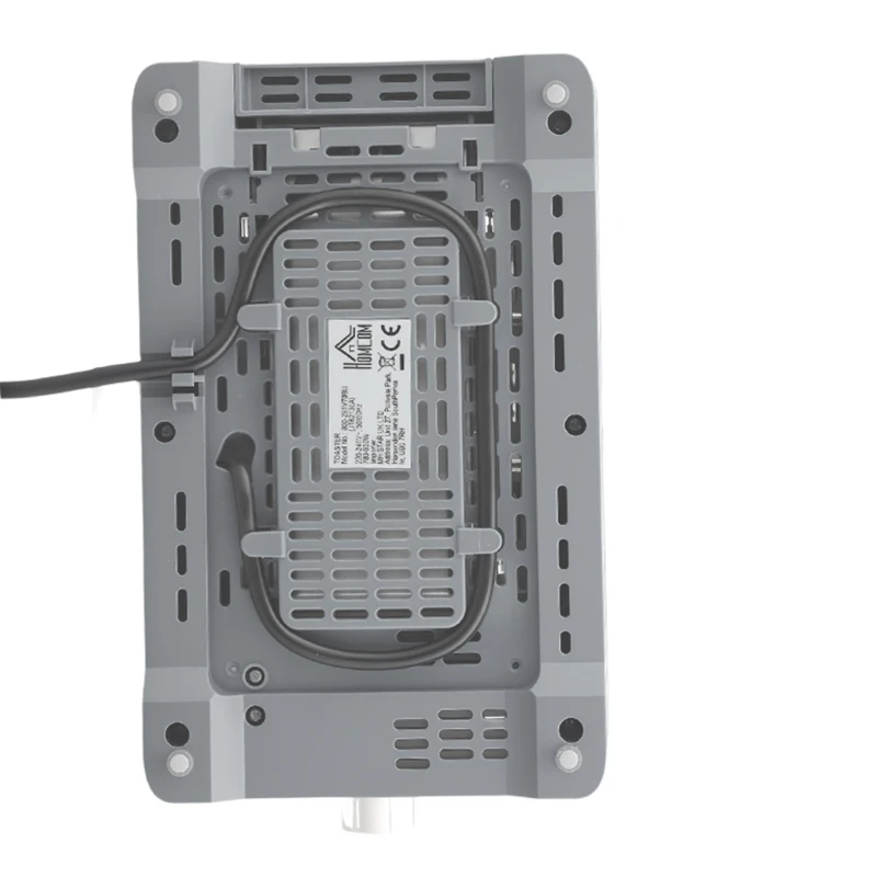HOMCOM waterkoker- en broodroosterset, 1,7 l, 2200 W snelkook-waterkoker met thermostaat, 2-sneetjes broodrooster, grijs