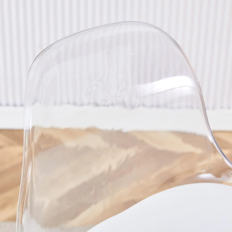 Lot de 2 tabourets de bar, design moderne et polyvalent idéal pour café, 38x33x96.5 cm, Transparent