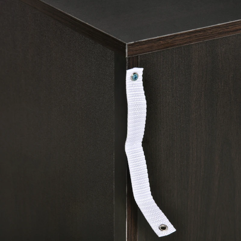 HOMCOM Three-Drawer Simple Bedside Table - Black