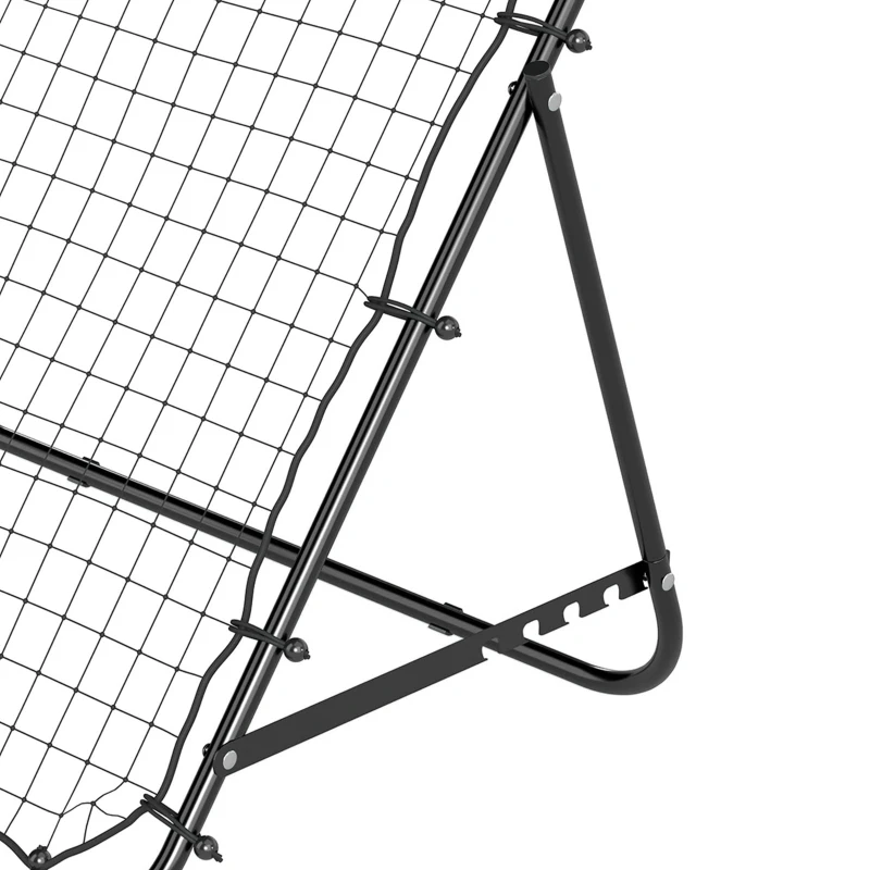 HOMCOM Adjustable Rebounder Net Kickback Target Goal for Teens Adults Training, Black