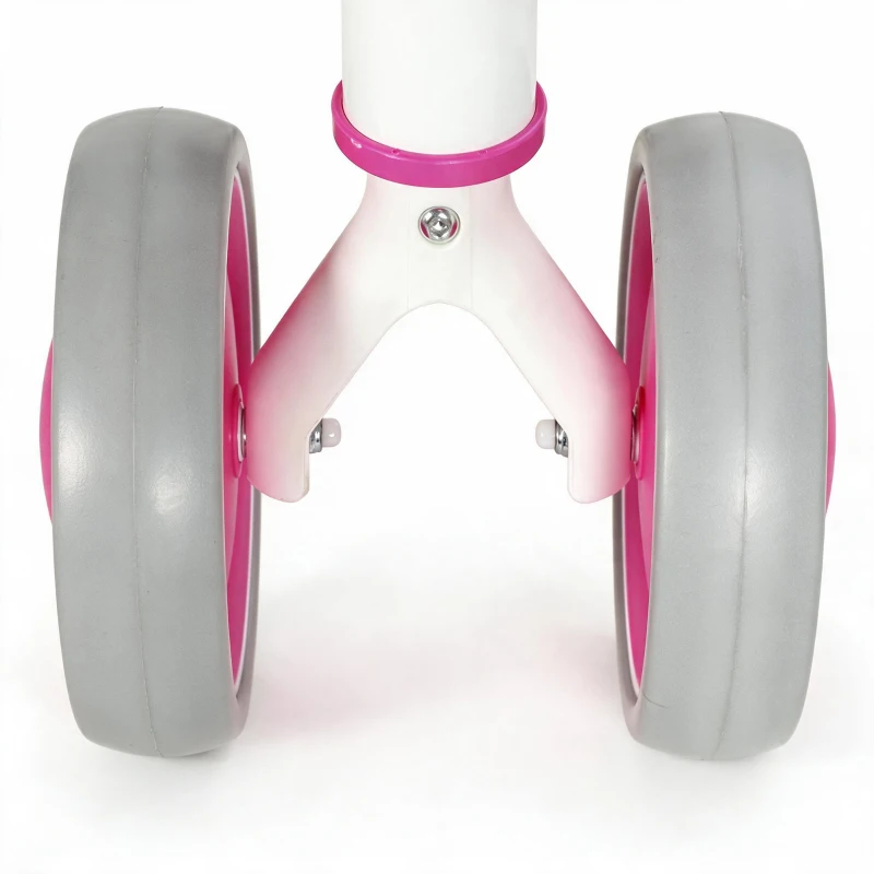 AIYAPLAY Draisienne Bébé 1-2 ans, Roue lumineuse, 3 Roues EVA Silencieuses sans Pédale, Limiteur Direction 135°, 51x22x36cm, Rose