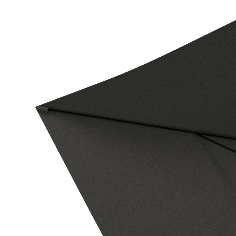 Outsunny Ombrellone da Giardino Rettangolare 2x3 m Inclinabile con Apertura a Manovella, Grigio