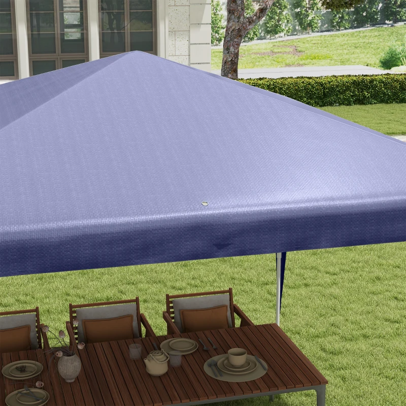 Outsunny Pavilion de Grădină 3x3 m Pliabil și Portabil cu Acoperire Anti-UV, Albastru