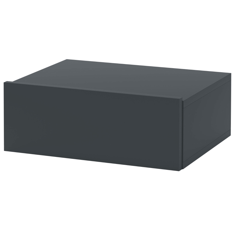 HOMCOM Noptieră Suspendată Modernă cu Sertar, din Lemn, 40x30x15 cm, Negru