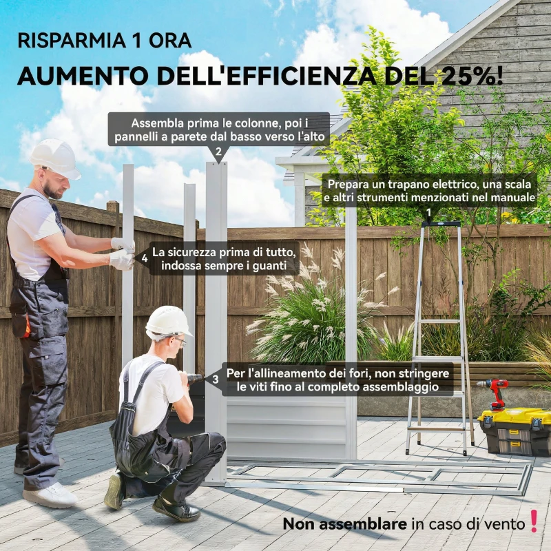 Outsunny Casetta da Giardino in Metallo con Porte Scorrevoli e Lucchetto con Chiavi, 2.1x1.2x1.9m, Verde