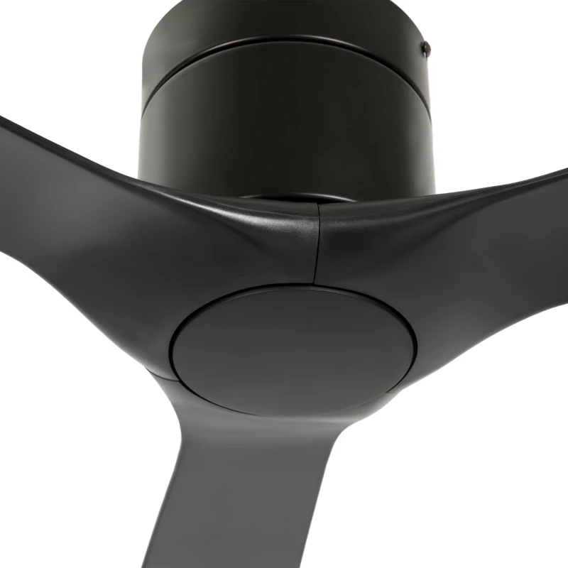HOMCOM Ventilator de tavan reversibil cu 3 pale, 6 viteze, timer de până la 8 ore și telecomandă, negru