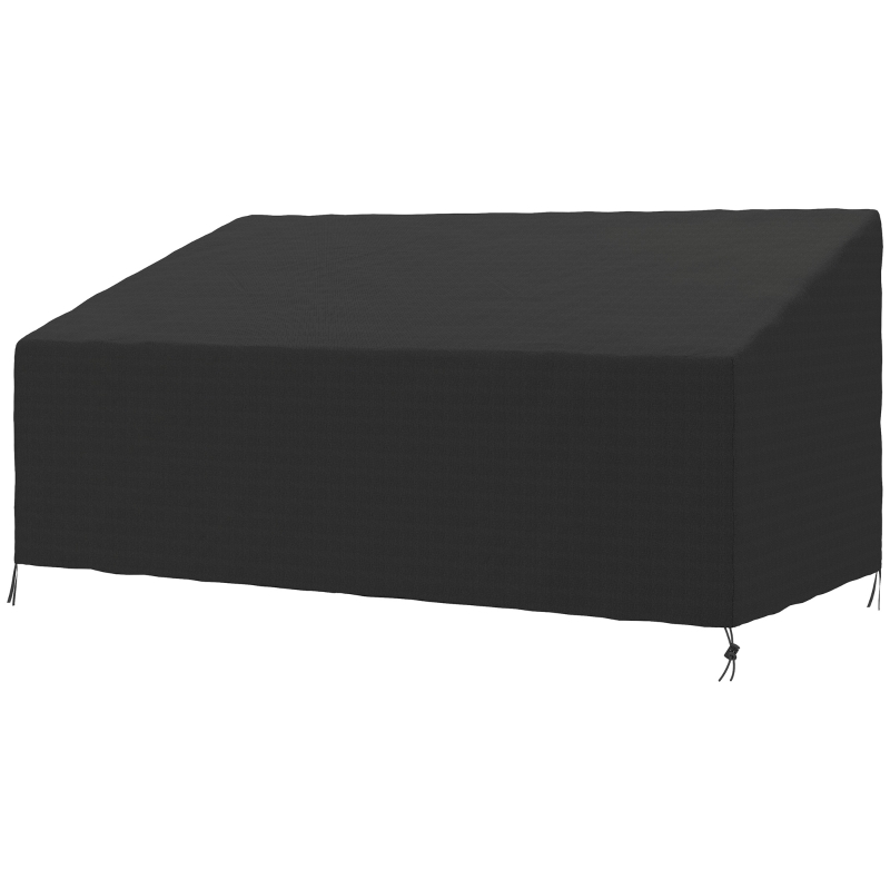 Outsunny Funda para Banco de Jardín de 3-4 Plazas Tela Oxford 600D con Recubrimiento Impermeable para Terraza 218x111x63/101 cm