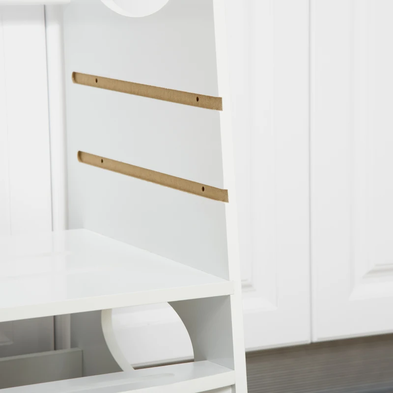HOMCOM Torre Montessoriana per Bambini, Learning Tower con Altezza Regolabile in MDF, 40x50x90cm, Bianco
