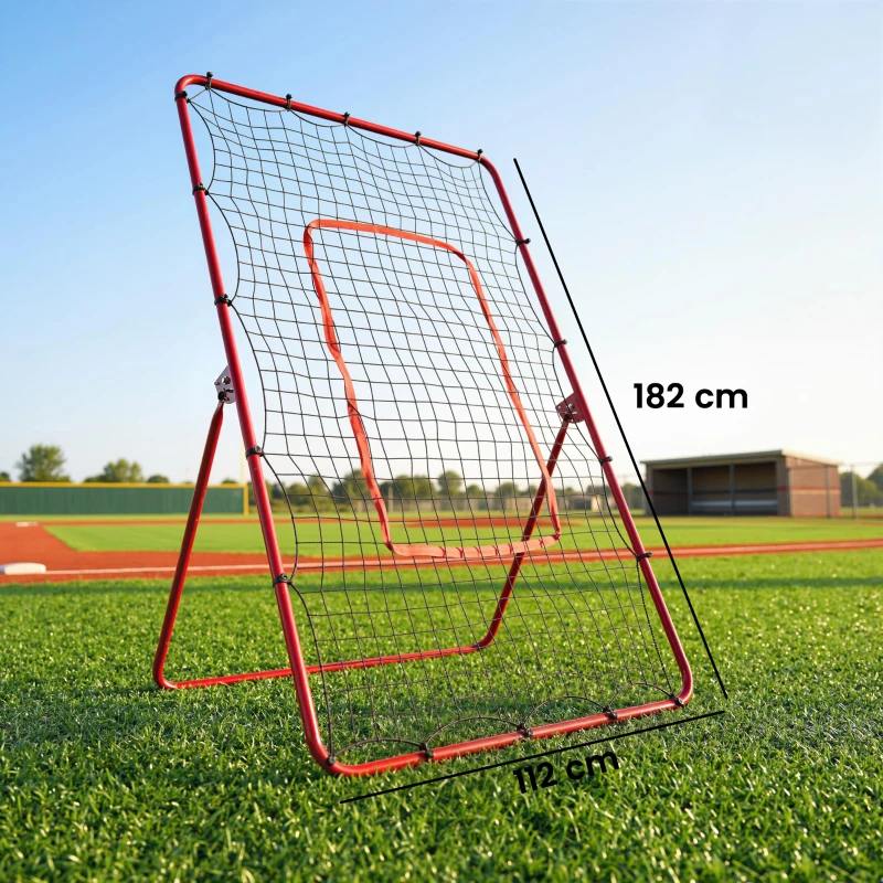 SPORTNOW Plasă Mare de Rebound cu Zonă Țintă, Neagră