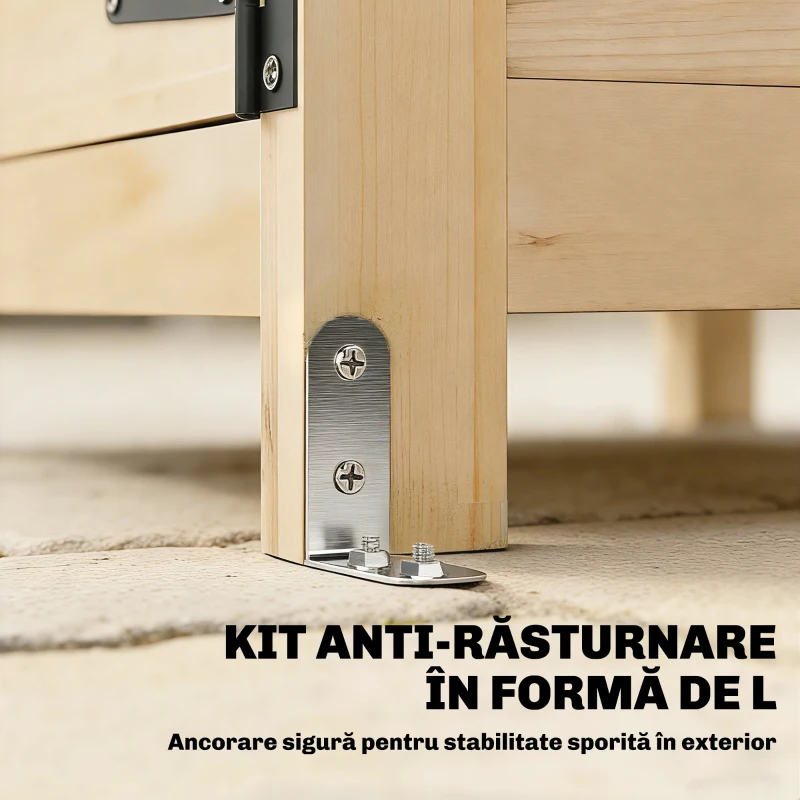 Outsunny Dulap Exterior: Căsuță de Grădină cu Ușă Ventilată și Kit Anti-Răsturnare.