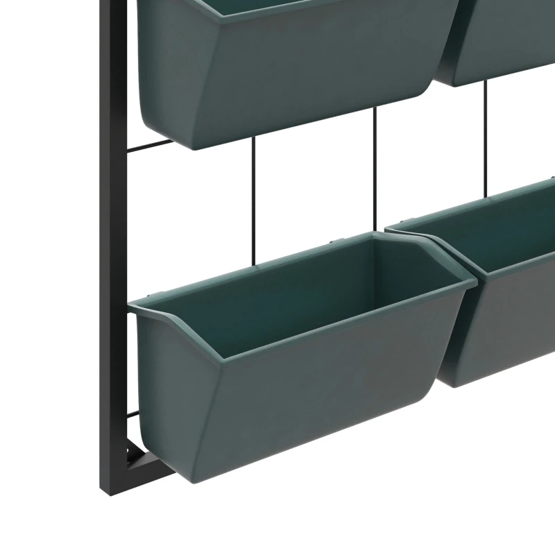Outsunny Jardinière murale à 3 étages avec 6 bacs pour l'intérieur et l'extérieur, pour fleurs, plantes, dim. 52L x 14l x 66H cm