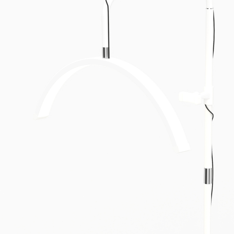 HOMCOM Half Moon Lash Light, 350° Rotatable Head, 7 Colours, Dimmable Beauty Floor Lamp, White