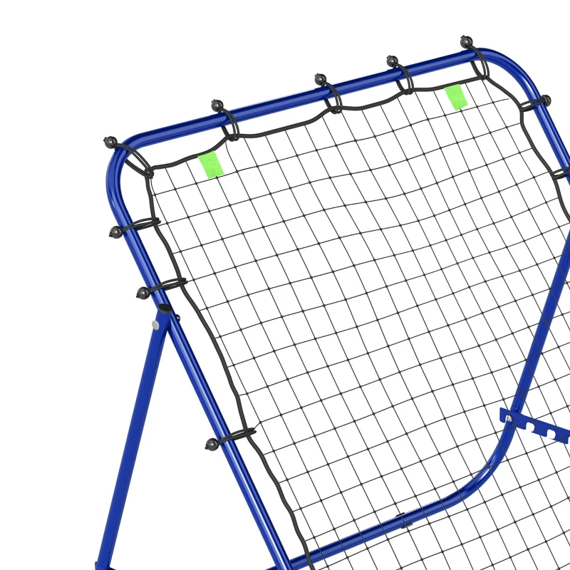 HOMCOM Adjustable Rebounder Net Kickback Target Goal for Teens Adults Training, Blue