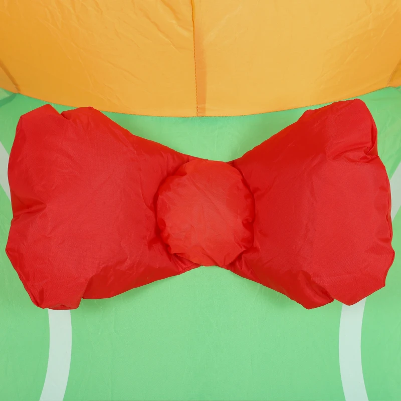 Outsunny Bonhomme Pain d'Épice Gonflable de Noël 2,5 m avec Lumières LED, Boîte Cadeau et Souffleur, Intérieur et Extérieur