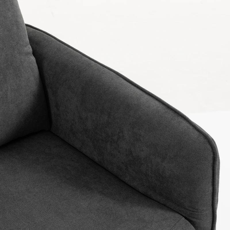 HOMCOM Sillón de Masaje con Calor Reclinación por Empuje 135° Reposapiés Reposabrazos Ajustables y 2 Bolsillos Gris Oscuro