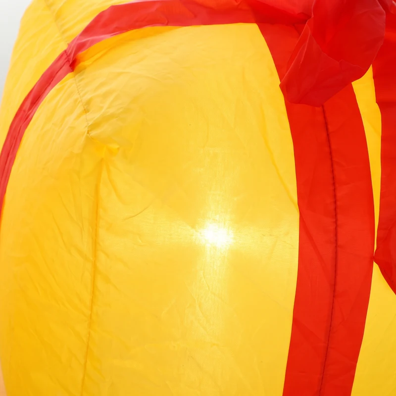 Outsunny Bonhomme Pain d'Épice Gonflable de Noël 2,5 m avec Lumières LED, Boîte Cadeau et Souffleur, Intérieur et Extérieur