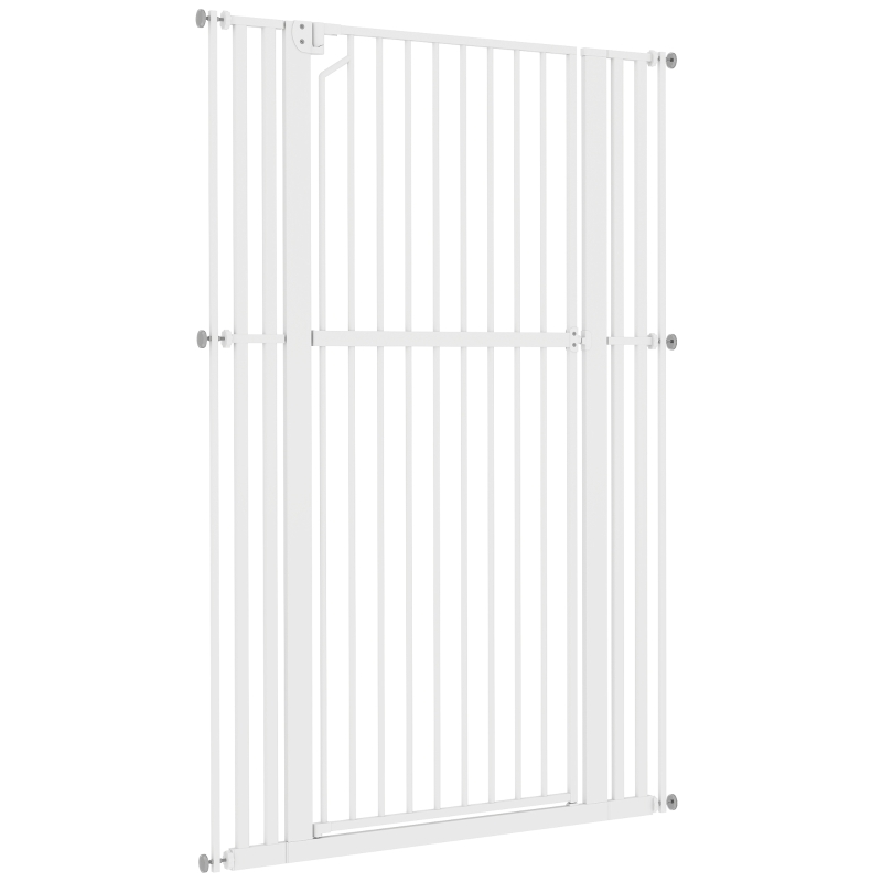 PawHut Barreira de Segurança Extra Alta 160 cm para Crianças e Animais, Ajustável 76-105 cm com Fecho Automático