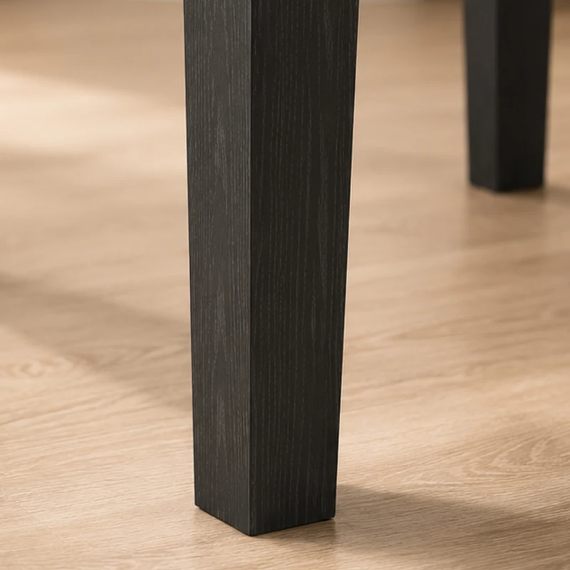 HOMCOM Dining Table for 4, 80L x 80W x 75Hcm, Modern Square Kitchen Table with Wood Effect Tabletop, Black Wood Effect