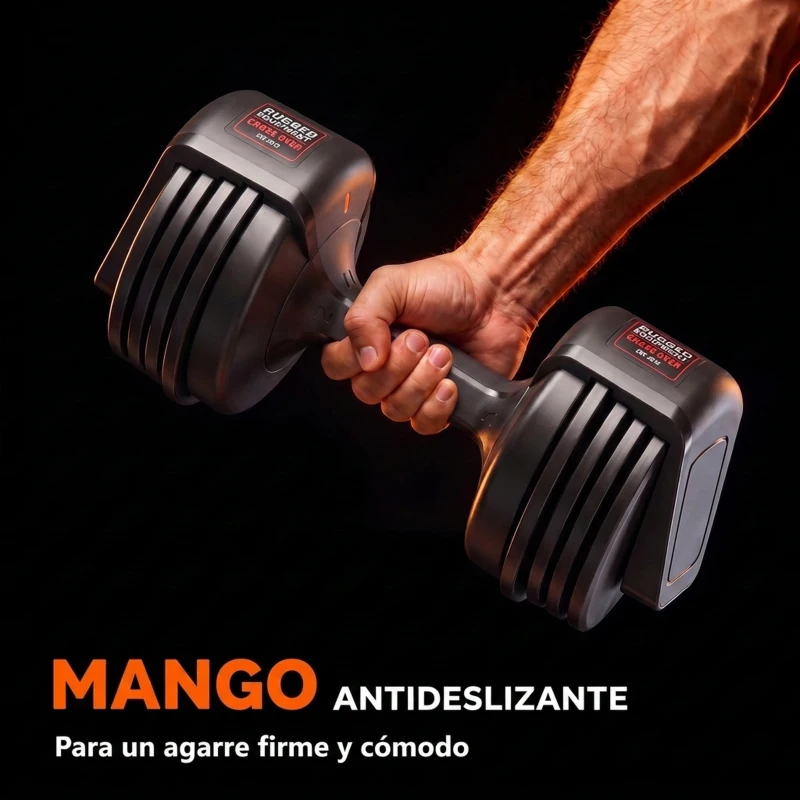 SPORTNOW Mancuerna Ajustable 11 kg Set 5 en 1 con Sistema Ajuste Rápido Bloqueo de Seguridad Agarre Antideslizante y Base