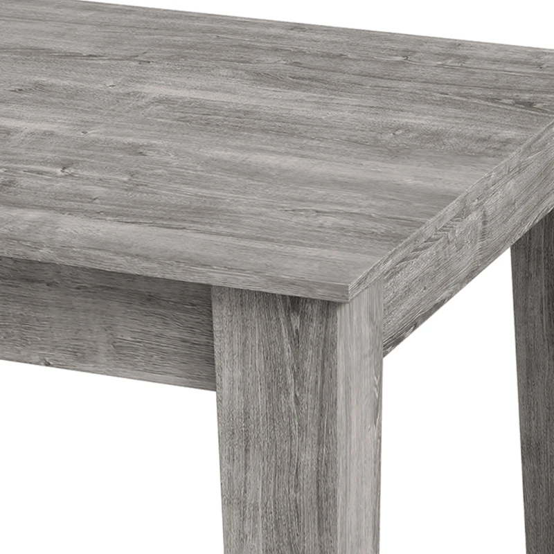 HOMCOM Dining Table for 4, 80L x 80W x 75Hcm, Modern Square Kitchen Table with Wood Effect Tabletop, Grey Wood Effect