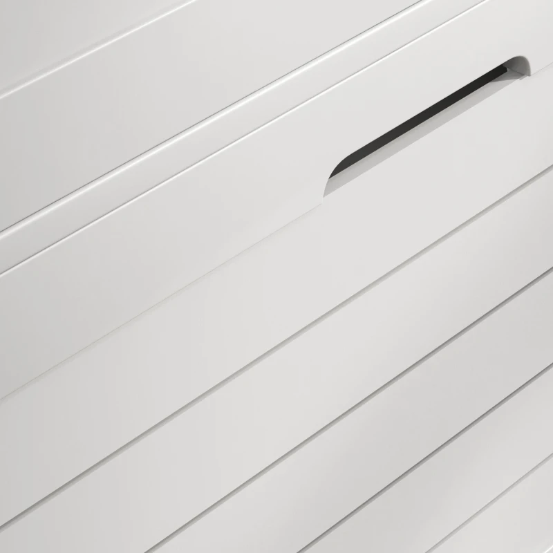 HOMCOM Narrow Shoe Cabinet with 3 Flip Drawers - White
