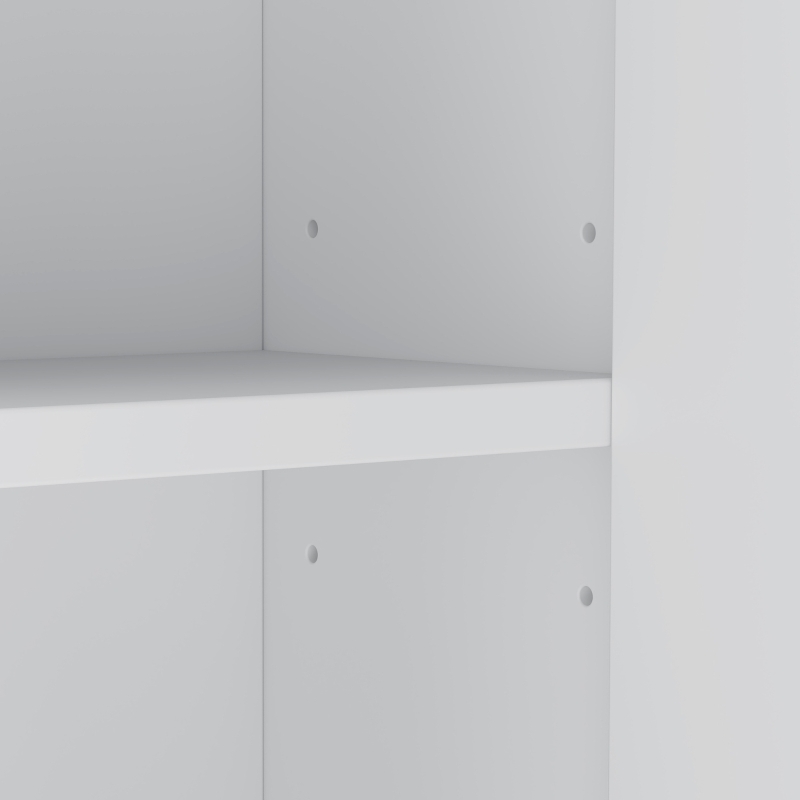 HOMCOM Armario de Baño de Pared Puerta con Cierre Suave Estante Ajustable para Cocina Lavadero 30x14x50 cm Blanco