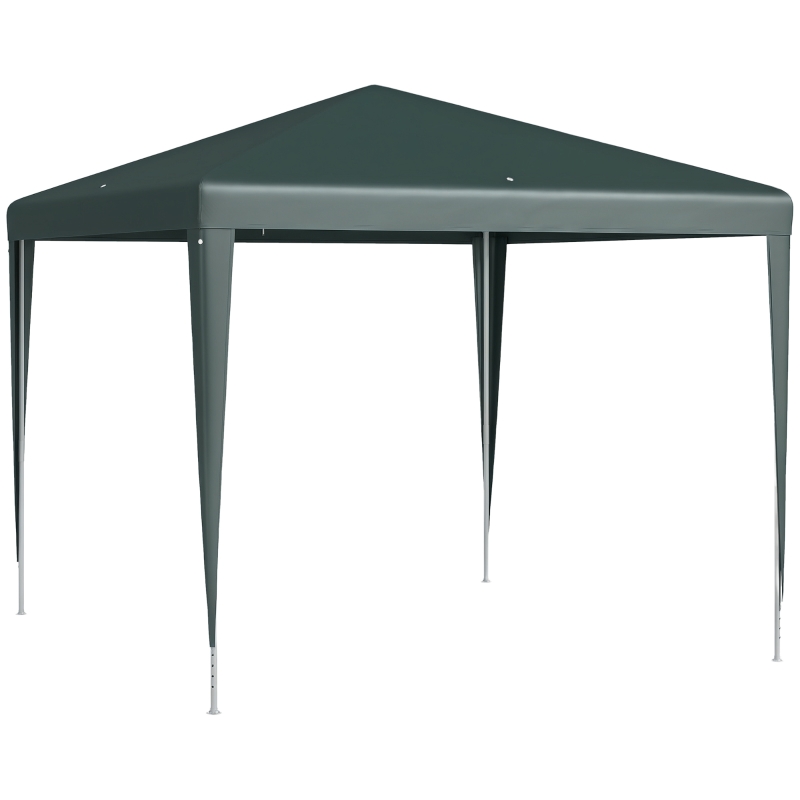 Outsunny 2.7m x 2.7m Garden Gazebo - Marquee Party Tent, Wedding Canopy for Outdoor Use, Dark Green