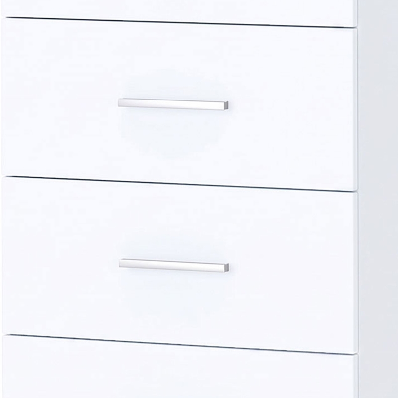 HOMCOM Cómoda de 6 Cajones Cajonera Alta para Dormitorio con Antivuelco 40x40x110 cm Blanco