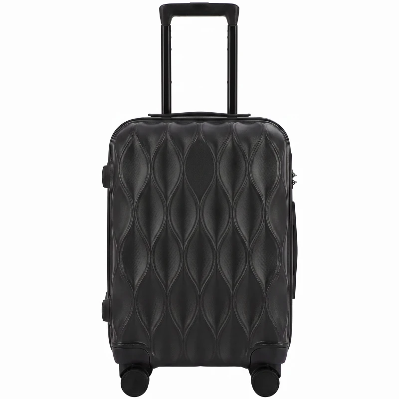 HOMCOM 56cm 41L Suitcase, Lightweight ABS Hard Shell Carry On Luggage with TSA Lock, Spinner Wheels, Telescopic Handle, Black