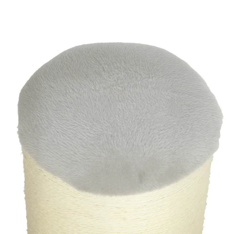 PawHut Poste Rascador para Gatos Altura 75,5 cm Rascador para Gatos Interior Base Estable y Cuerda de Sisal Natural Gris Claro