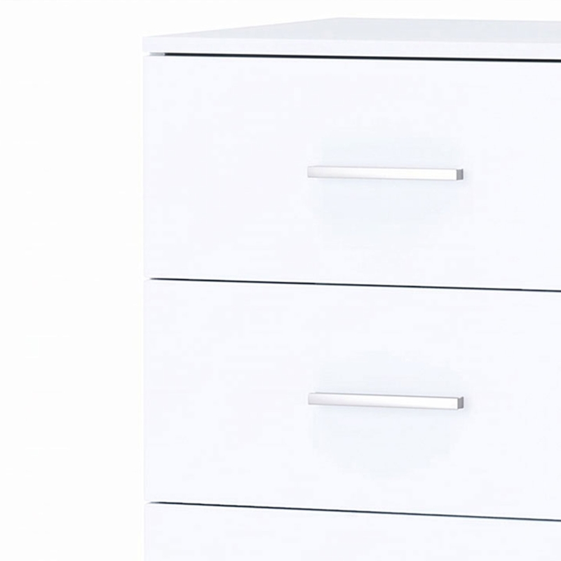HOMCOM Cómoda de 6 Cajones Cajonera Alta para Dormitorio con Antivuelco 40x40x110 cm Blanco