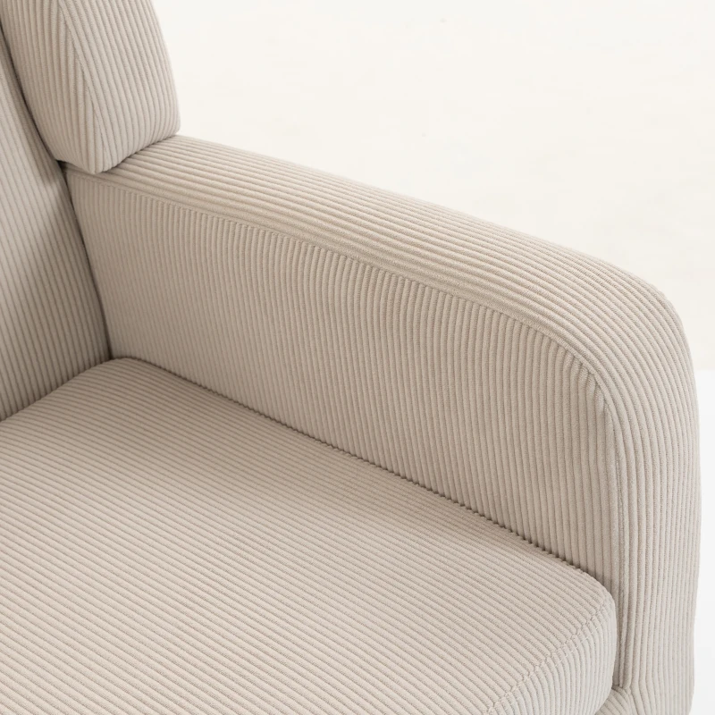 HOMCOM 2-zitsbank 118 cm van cordstof met knoopdetails, comfortabele moderne gestoffeerde bank met houten poten voor kleine ruimtes