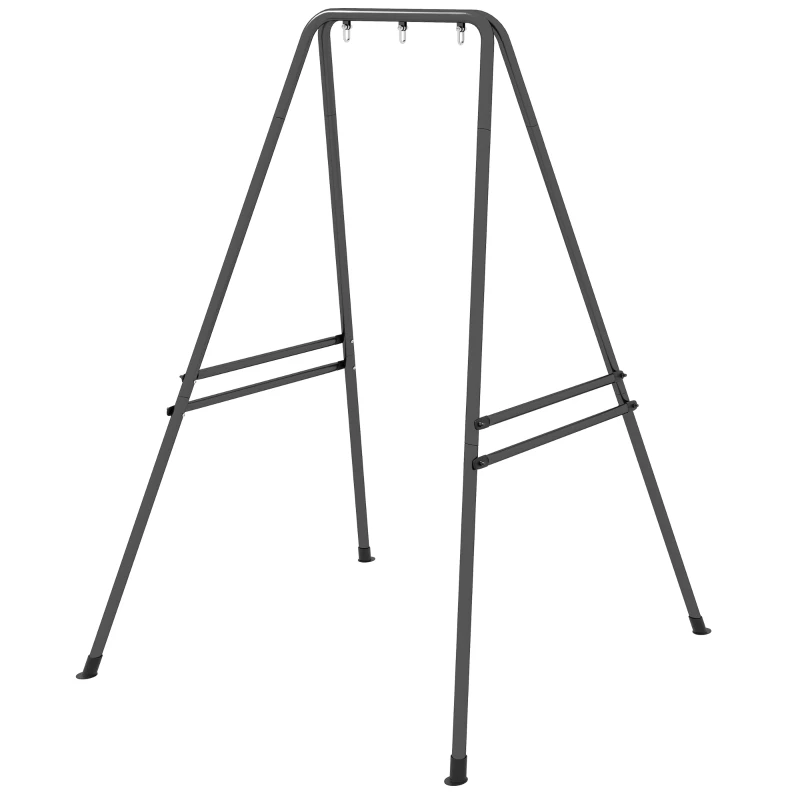 Outsunny Hammock Chair Stand, Hanging Heavy Duty Metal Frame Hammock Stand for Hanging Hammock Air Porch Swing Chair, Egg Chair, Black