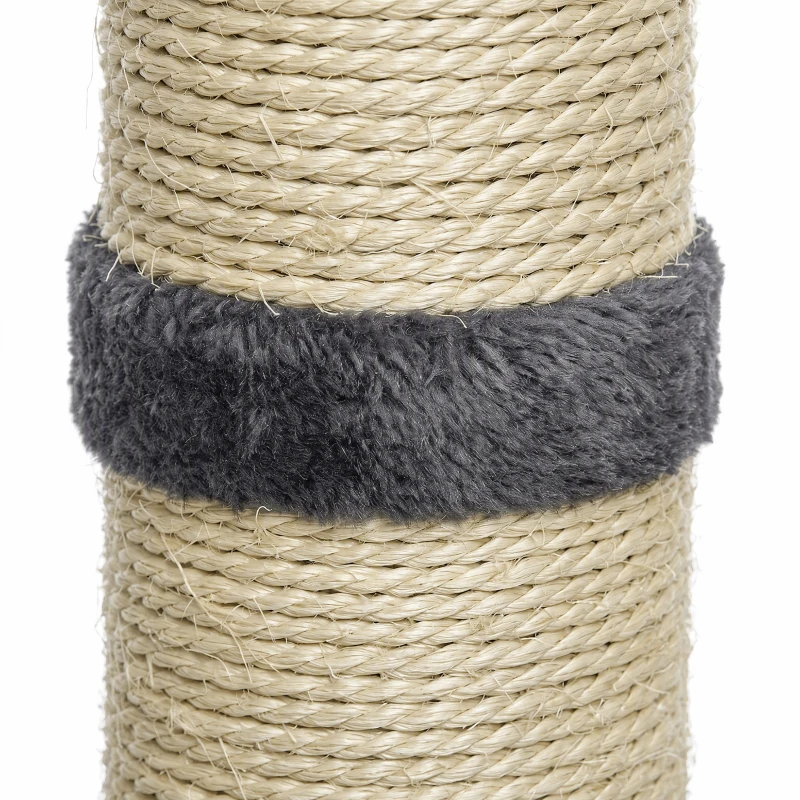 PawHut Cat Scratching Post, 80cm Tall Cat Scratch Post with Sisal Rope, Plush Base, Lightweight Claw Scratcher