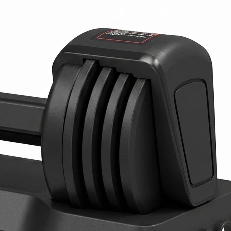 SPORTNOW Verstelbare dumbbell 11 kg met snelle gewichtsverstelling, opbergbasis en antislip handgreep