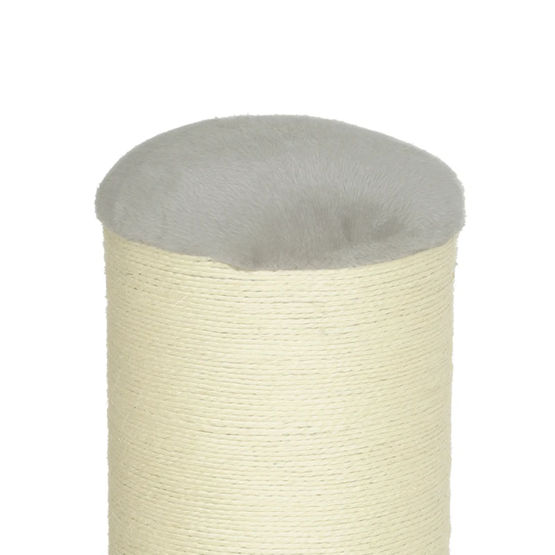 PawHut Poste Rascador para Gatos Altura 75,5 cm Rascador para Gatos Interior Base Estable y Cuerda de Sisal Natural Gris Claro