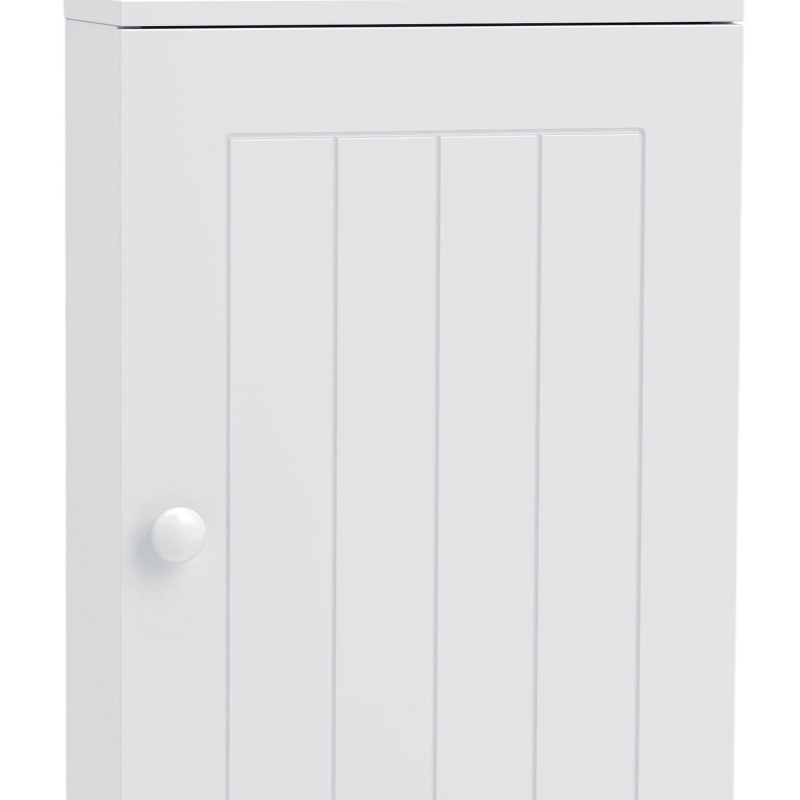HOMCOM Armario de Baño de Pared Puerta con Cierre Suave Estante Ajustable para Cocina Lavadero 30x14x50 cm Blanco