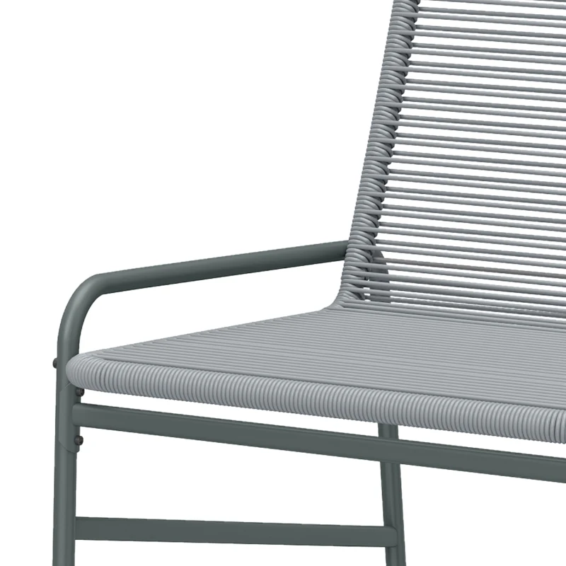 Outsunny 3 Piece Rattan Bistro Set, Outdoor Garden Furniture Set with 2 Chairs, Round Coffee Table for Patio, Balcony, Dark Grey