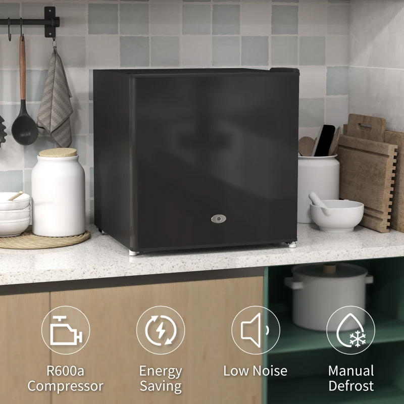 HOMCOM 35L Mini Freezer, -24℃ to -14℃ Temperature - Black