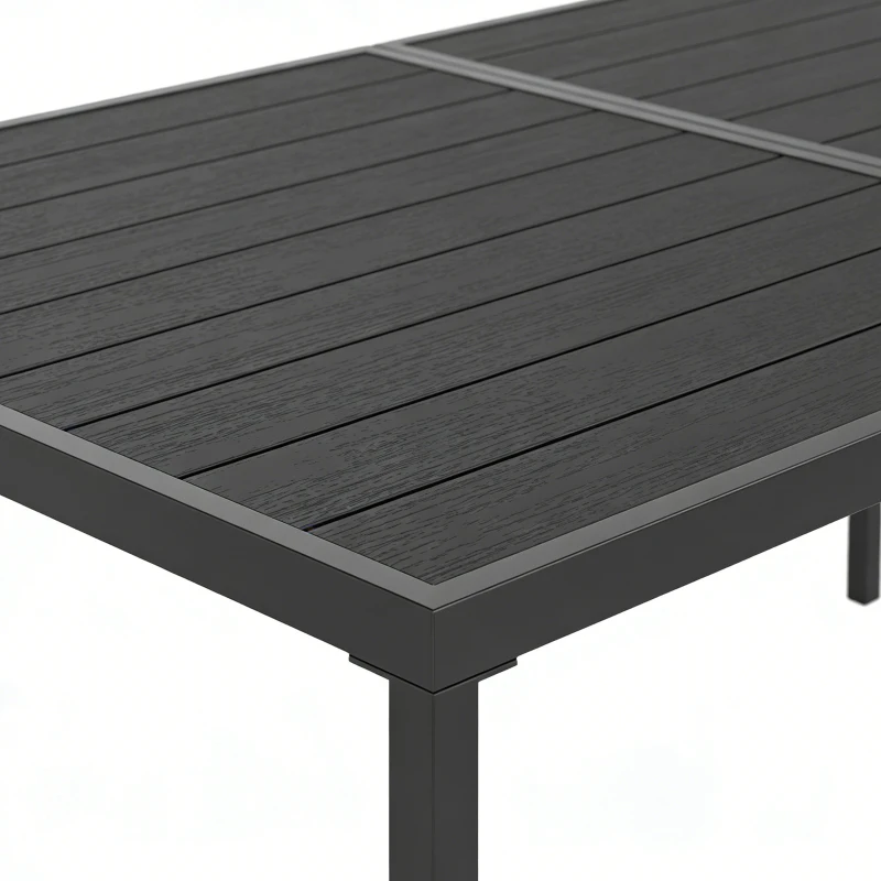 Outsunny 7 Pieces Outdoor Dining Set, Patio Table and Chairs for 6, Garden Dining Furniture Set with Slatted Tabletop