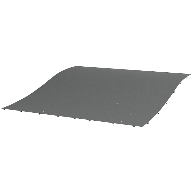 Outsunny Prelată de Schimb pentru Pergolă de Grădină 3x3 m cu 16 Orificii de Drenaj, 297x297 cm, Gri