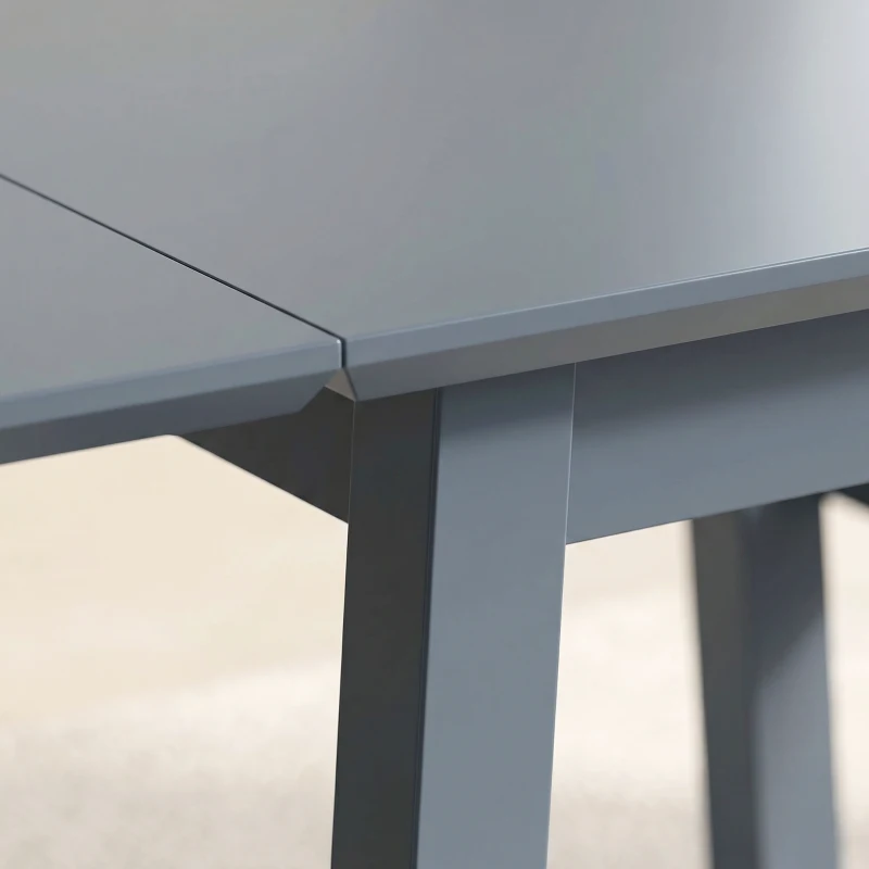 HOMCOM Solid Wood Folding Dining Table, Drop Leaf Table for 2-4 People,  Rectangle Kitchen Table