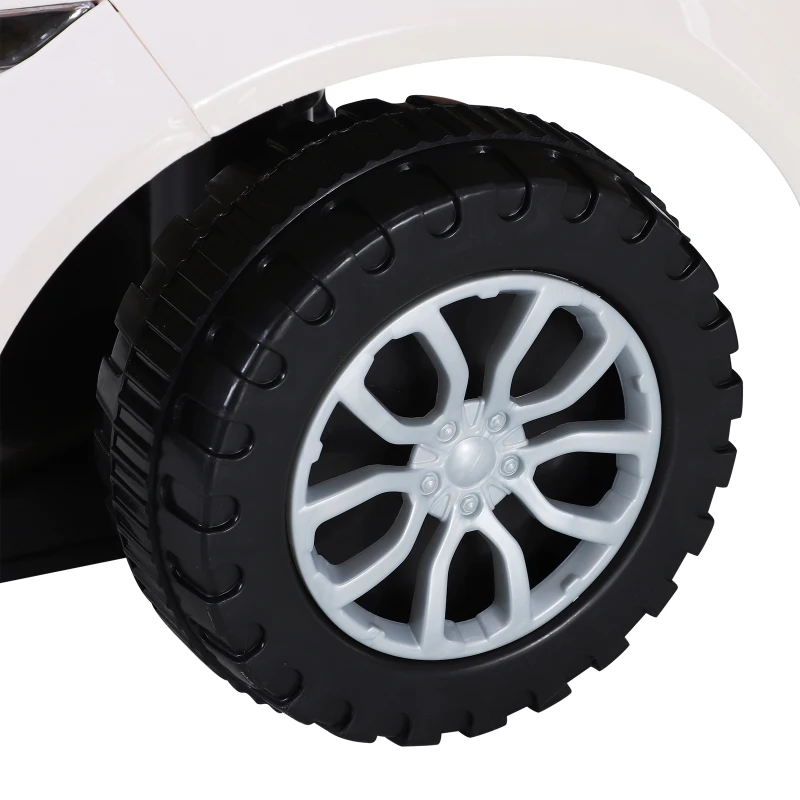 HOMCOM 3-in-1 Ride On Car Foot To Floor Slider Toddler w/ Horn Steering Wheel NO POWER Manual Under Seat Storage Secure Design for 1-3 Year Old White