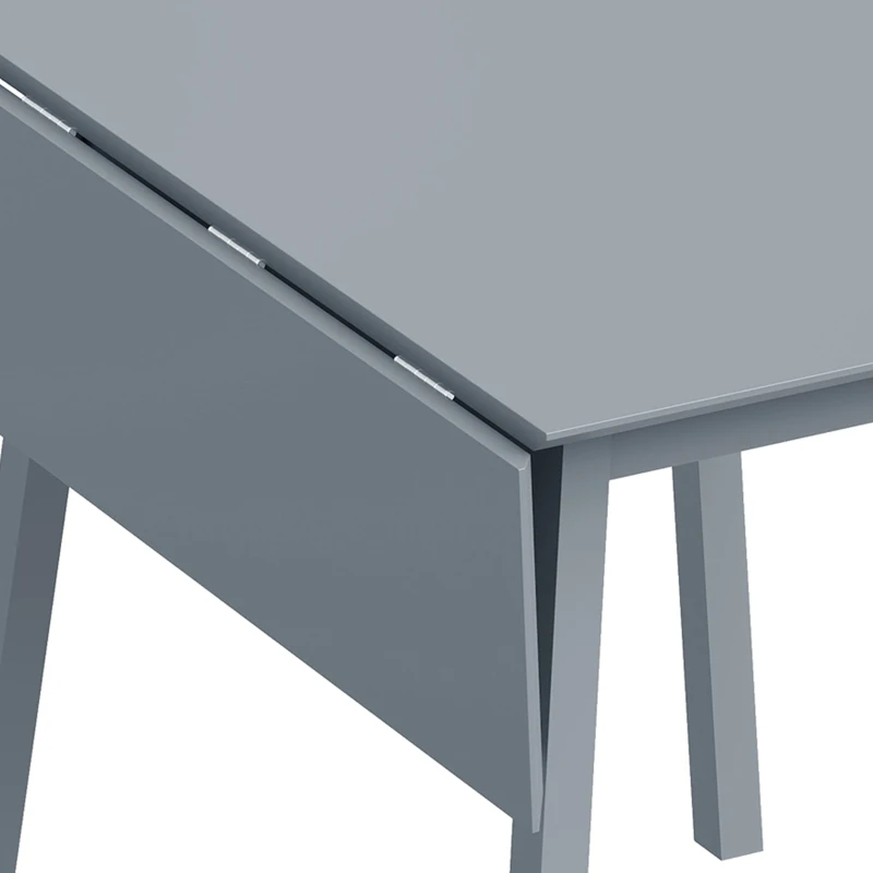 HOMCOM Solid Wood Folding Dining Table, Drop Leaf Table for 2-4 People,  Rectangle Kitchen Table