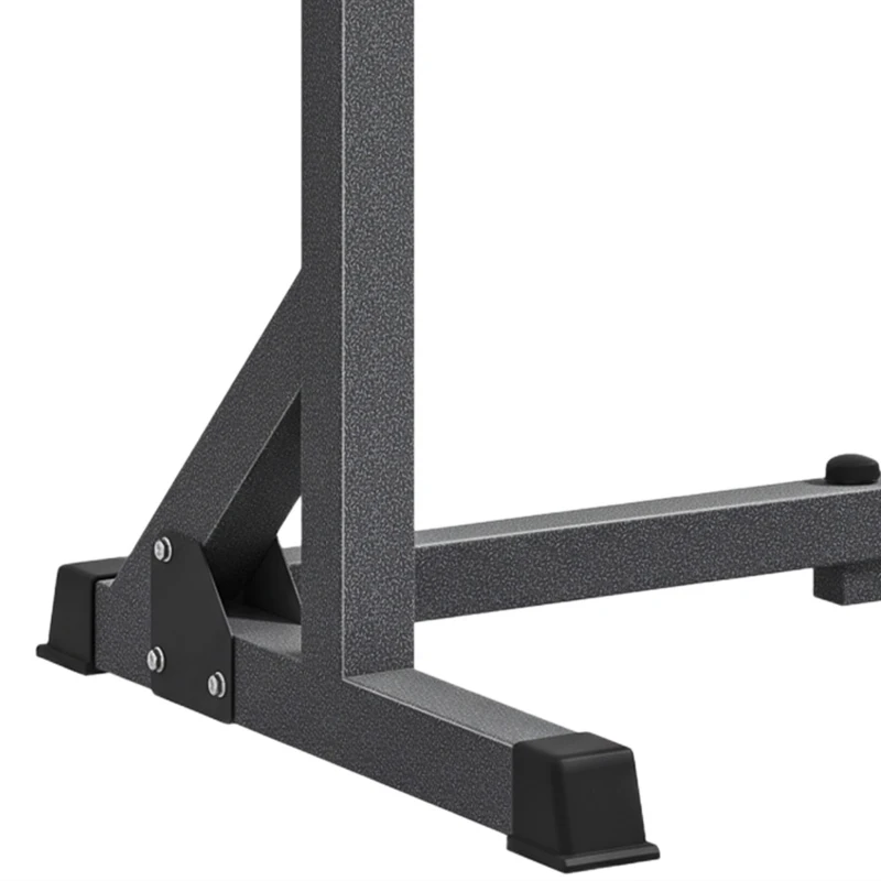 SPORTNOW Heavy Duty Barbell Squat Rack, Adjustable and Multifunctional Weight Power Stand, for Home, Gym - Black