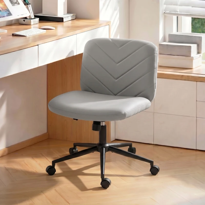 HOMCOM extra nail tech rolling retro fabric cute teenager arms hairdresser on chairs desks spinny comfortable beauty