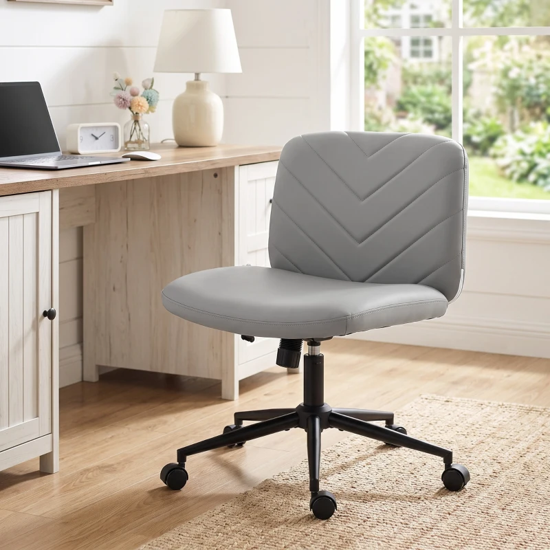 HOMCOM extra nail tech rolling retro fabric cute teenager arms hairdresser on chairs desks spinny comfortable beauty